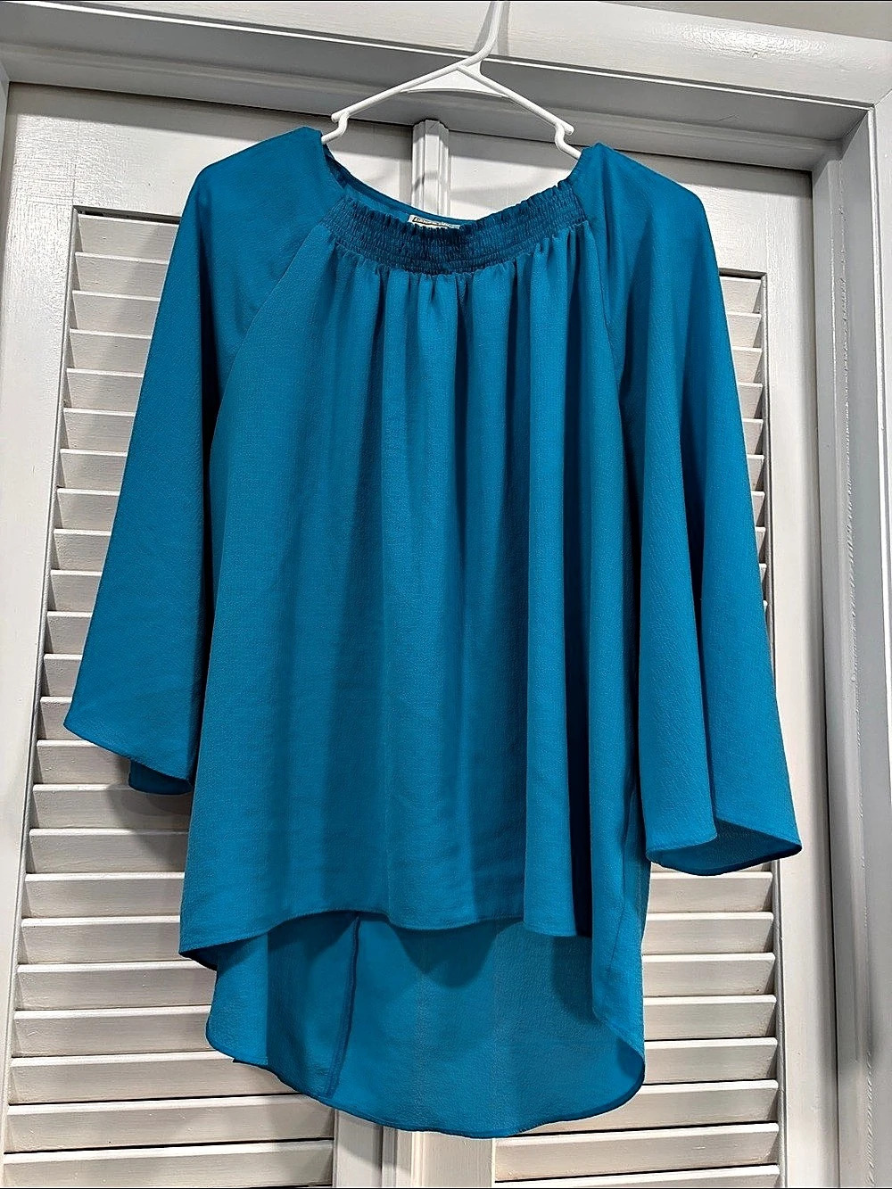 Dana Buchman Women's Blue Long Sleeve Blouse Size Large